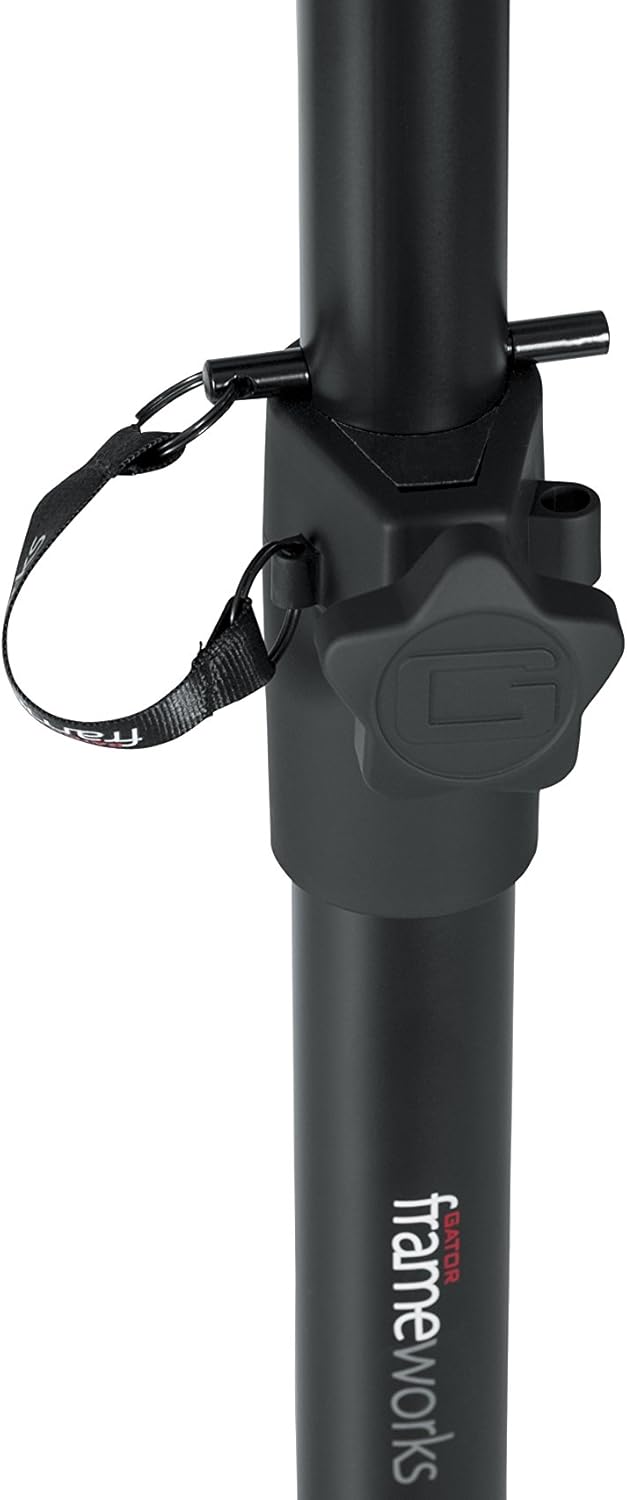 Gator Frameworks Studio Monitor Stands with Adjustable Height and Locking Saftey Pin, Pair (GFW-SPK-SM50)