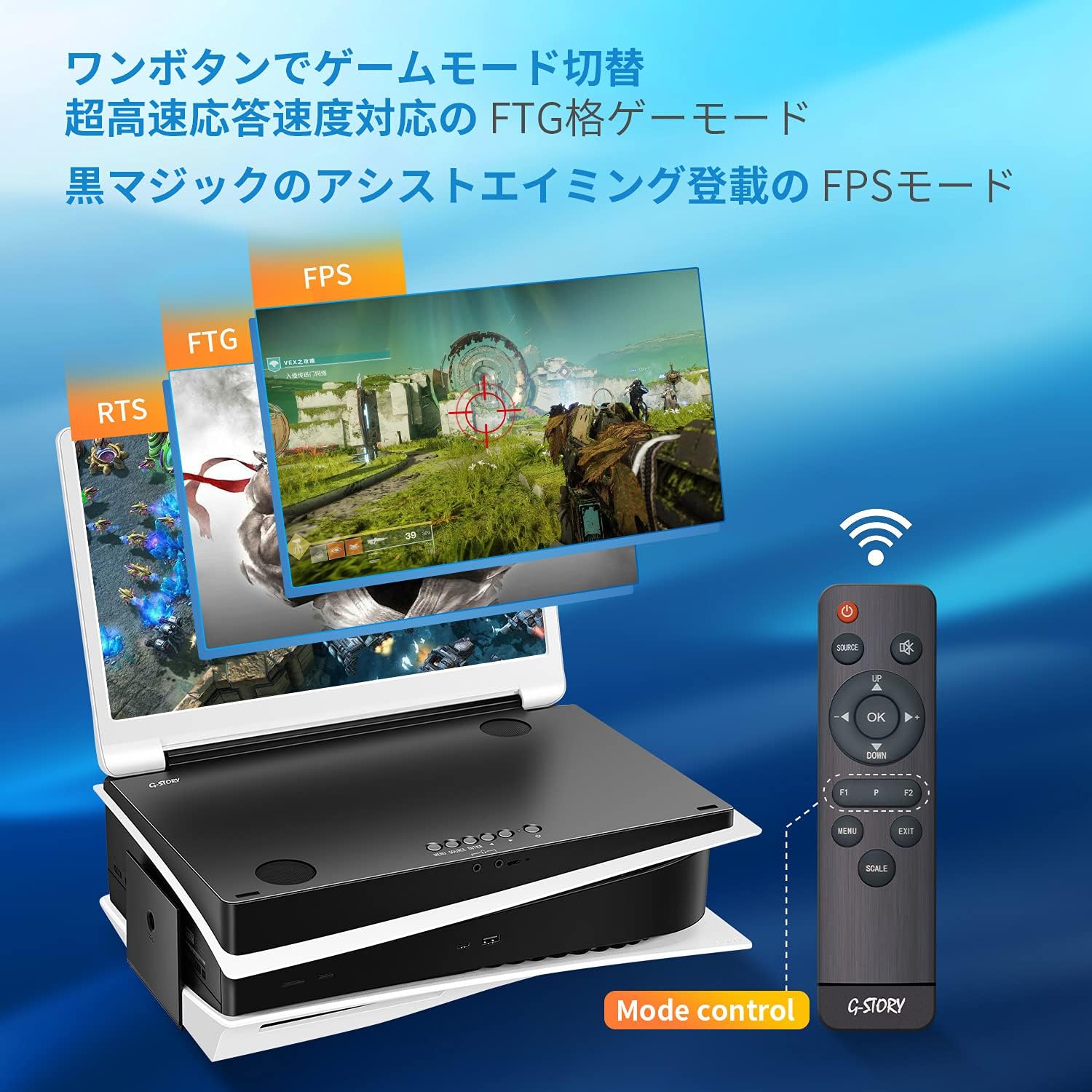 G-STORY 15.6' Inch IPS 4k 60Hz Portable Monitor Gaming Display Integrated with P5(not Included) 3840×2160 with 2 HDMI Ports,FreeSync,Built-in 2 of Multimedia Stereo Speaker,UL