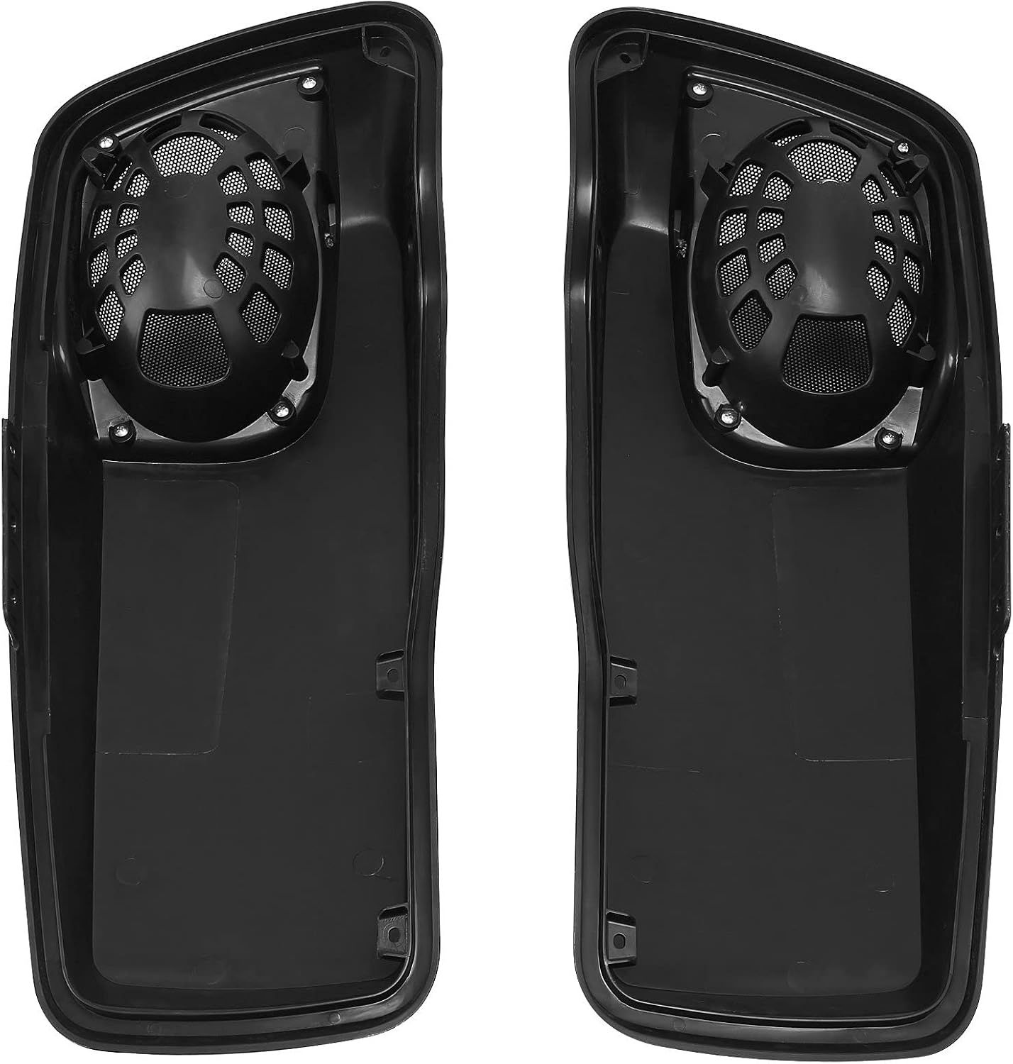 HR3 Color-Matched Black Denim Saddlebag Lids w/ 5'x7' Speaker Grills Compatible with 2014-later Harley Touring Road Glide Street Glide Ultra Limited Electra Glide Standard