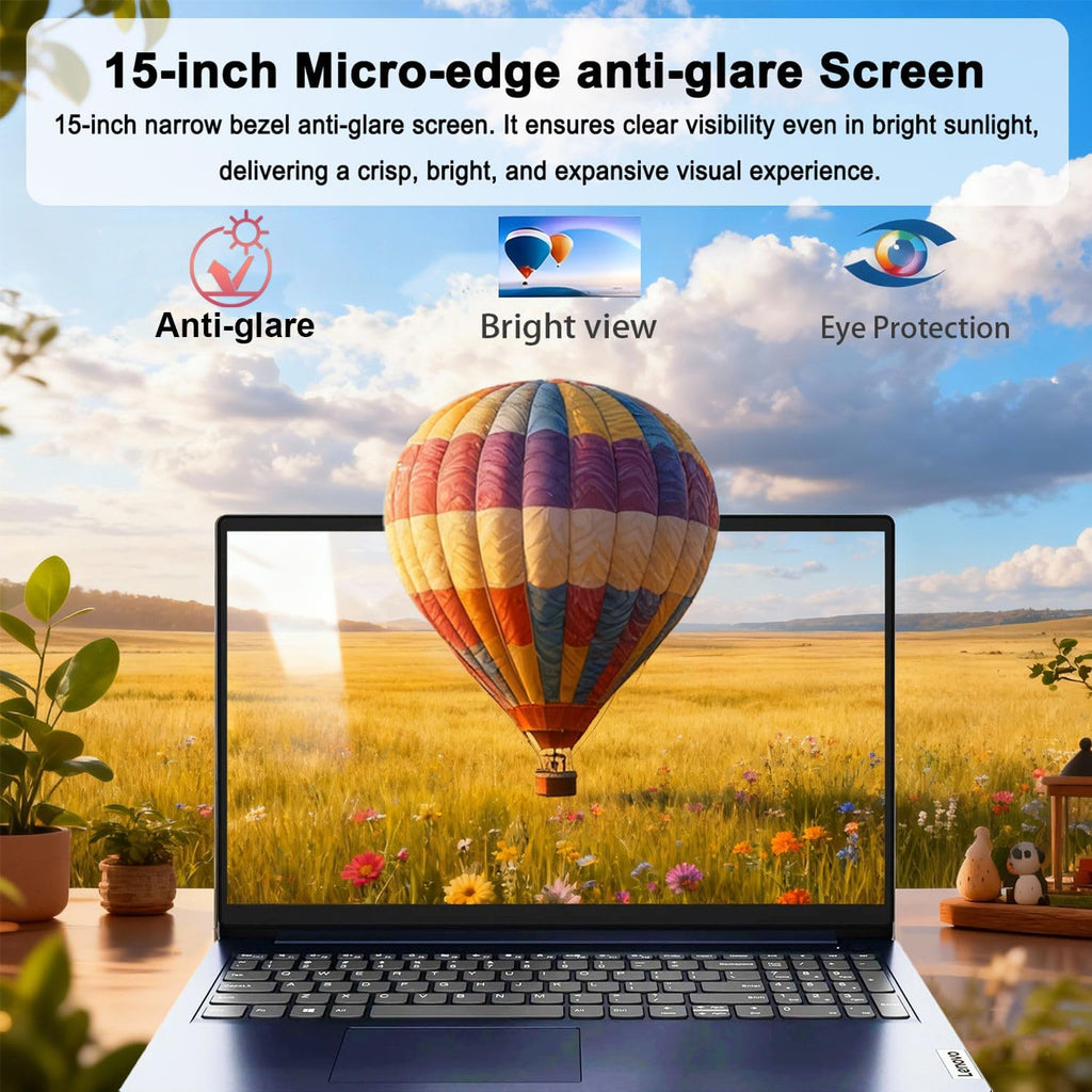 Lenovo IdeaPad Slim • 15.6' Business Laptop • 12GB DDR4RAM • 256GB SSD • Intel 4 Core Processor • Privacy Shutter • Dolby Audio • Copilot AI • Windows 11 Home