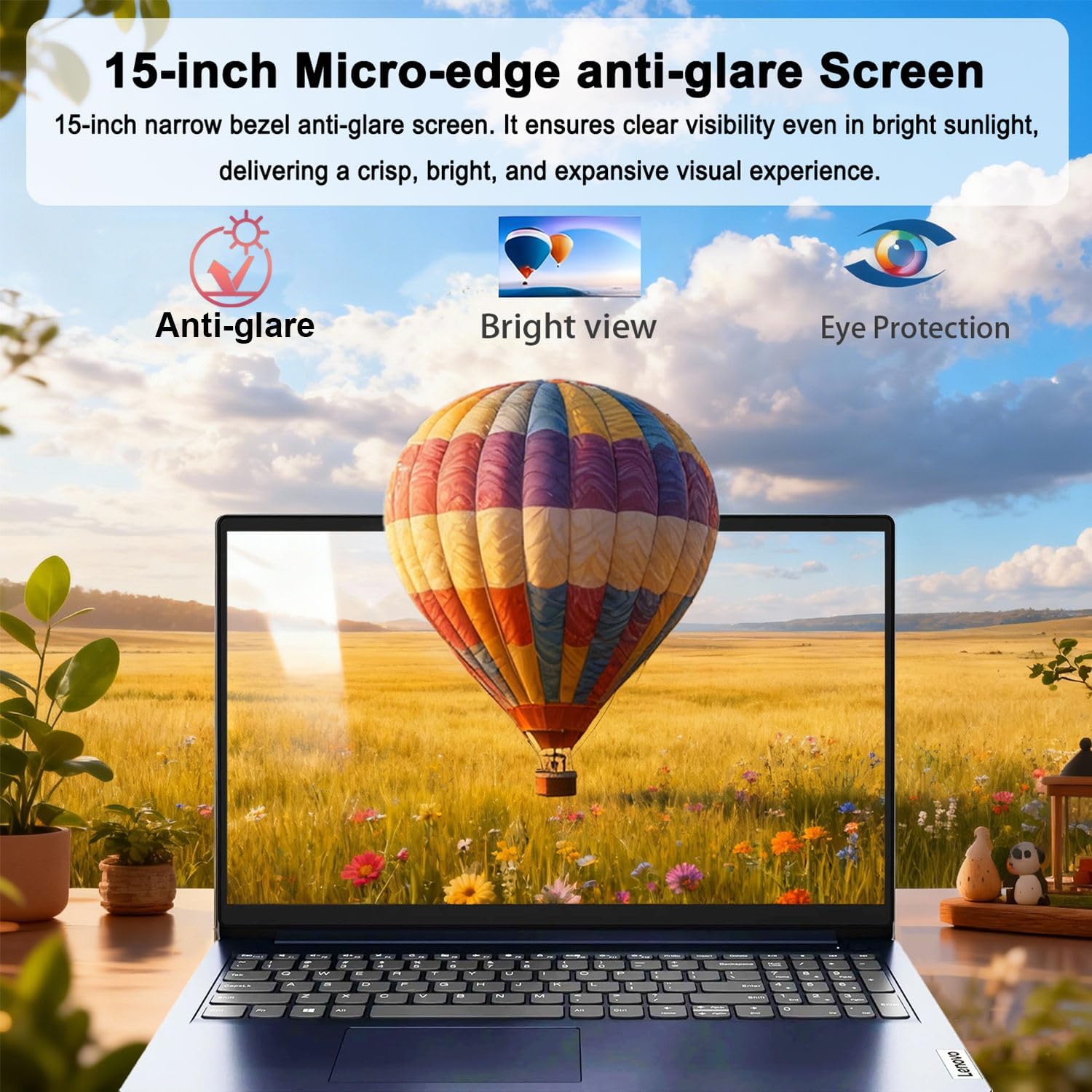 Lenovo IdeaPad Slim • 15.6' Business Laptop • 12GB DDR4RAM • 256GB SSD • Intel 4 Core Processor • Privacy Shutter • Dolby Audio • Copilot AI • Windows 11 Home