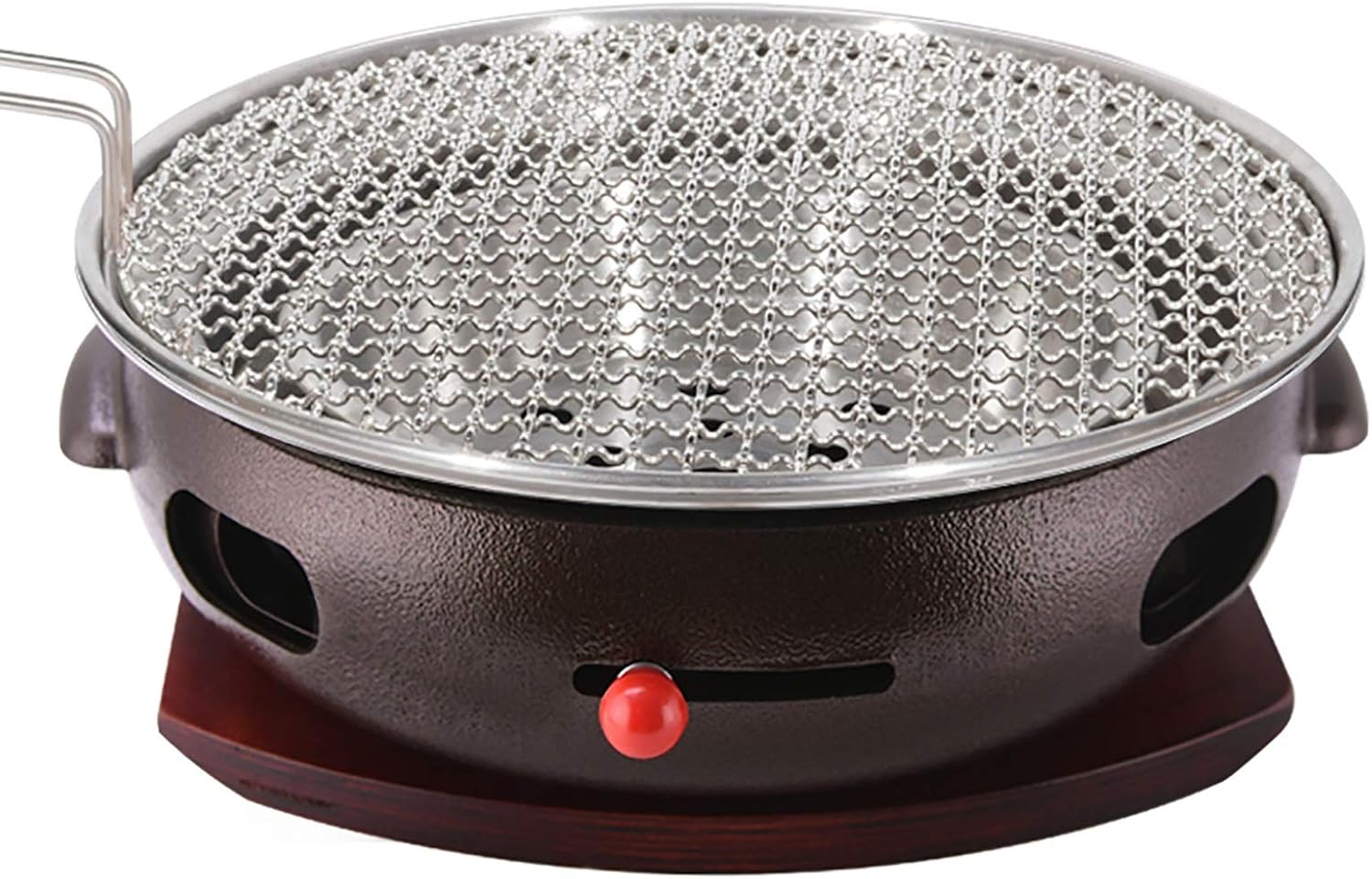 BBQ Barbeque Barbecue Grill, BBQ, Korean Household Charcoal Grill, Large Cast Iron Barbecue Meat Stove, Stainless Steel Grill Pan, 9 Styles (Color : H)