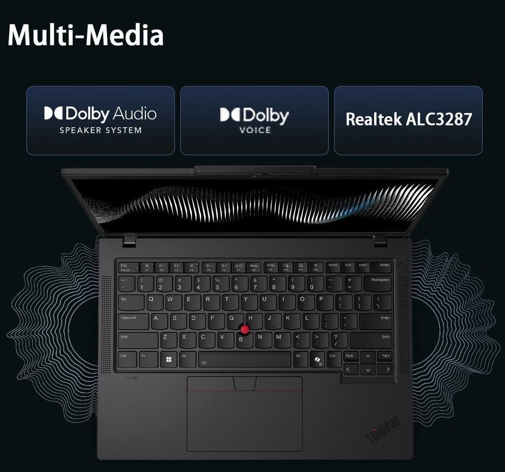 Lenovo ThinkPad T14 G6 Business Laptop 14' WUXGA+ IPS, Intel Ultra 7 255U, 64GB RAM, 1TB SSD PCIe, FHD Webcam, Fingerprint, Backlit, Wi-Fi 6E, 2 Thunderbolt 4, AI PC, W11Pro