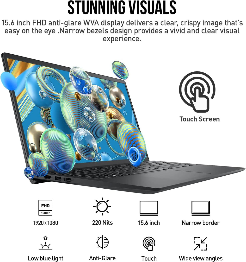 Dell Inspiron 15.6' FHD Touchscreen Business Laptop, 13th Gen Intel Core i5 (Turbo up to 4.6GHz), Win 11 Pro with MS Office (16GB RAM | 1TB Storage)