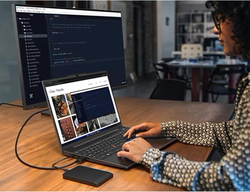 Lenovo ThinkPad E16 Business Laptop, 16' WUXGA Display, AMD Ryzen 5 7530U (Beat i7-1165G7), 16GB RAM, 1TB PCIe SSD, Webcam, HDMI, RJ-45, Fingerprint Reader, Wi-Fi 6, Windows 11 Pro, Black
