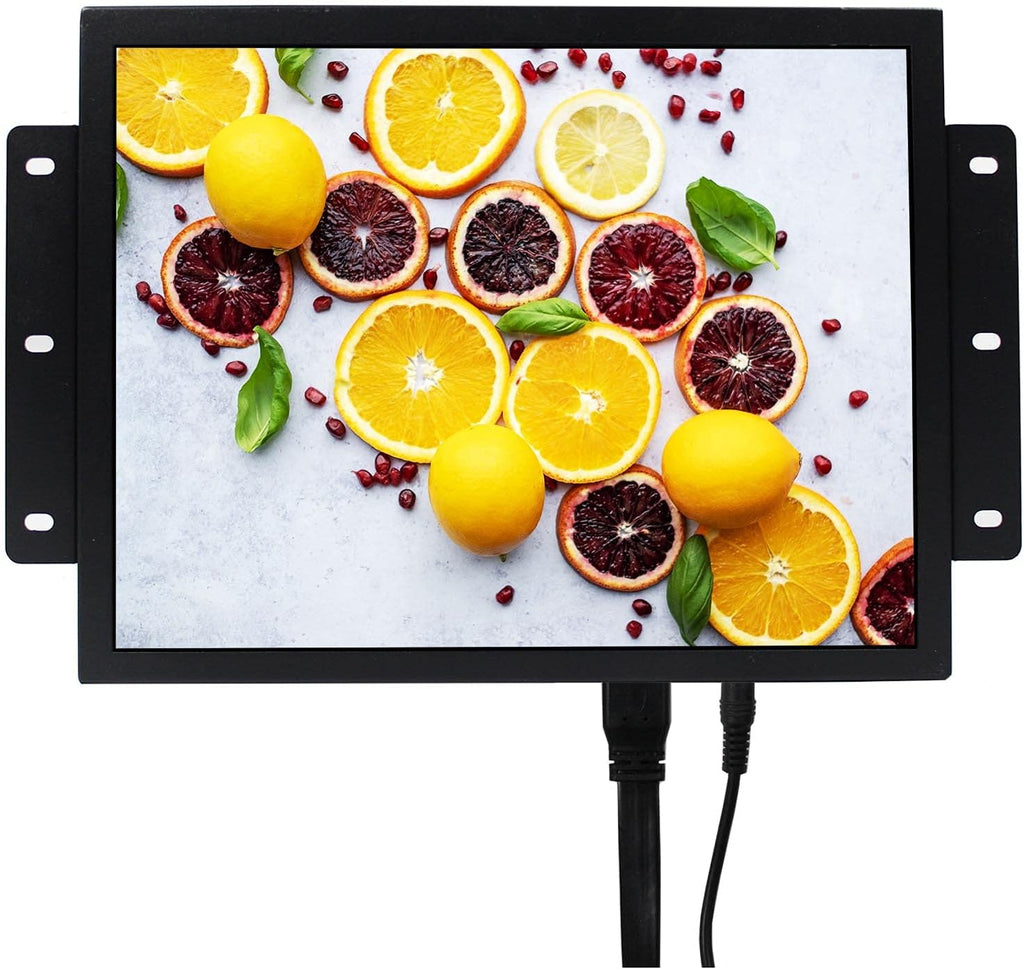 VSDISPLAY 12.1' 12.1 Inch 800x600 700nit TFT Industrial Monitor VS121ZJ01 with DVI VGA Port, Built-in Dual Speakers,Metal Shell with Bracket