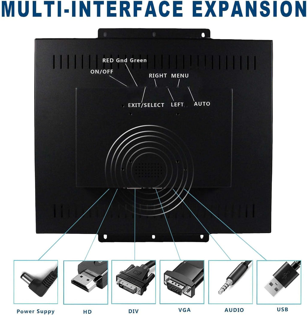 VSDISPLAY 19'' 1280x1024 IPS LCD Touchscreen Monitor 4:3 with VGA DVI Input for DIY Gaming/PC/Industrial Extra Display