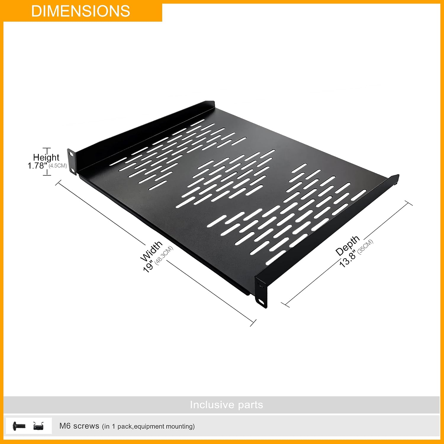 RIVECO 15U Network & Stereo Rack with Caster Rolling Server Rack for 19-inch Audio Video Musical & IT Equipment Mounting, Tapped & Square Holes+35cm Depth Rack Shelves 2PCS