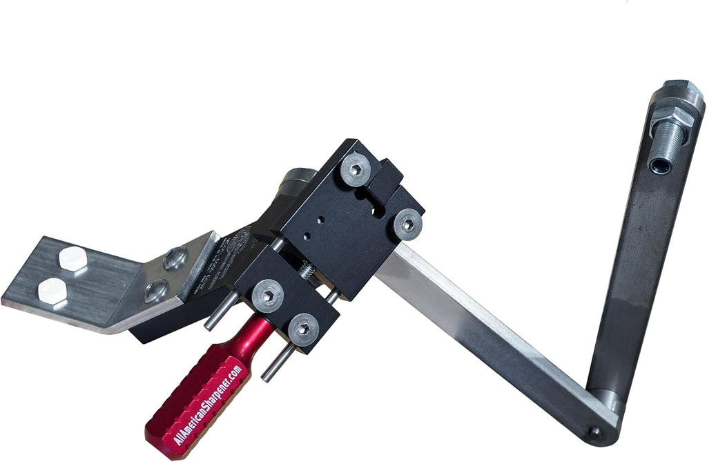 Authentic All American Sharpener Model 5005 Gen 2 - Invented and Made in the USA (15°-45° Adjustable Lawn Mower Blade Sharpener for Right and Left Hand Blades)…