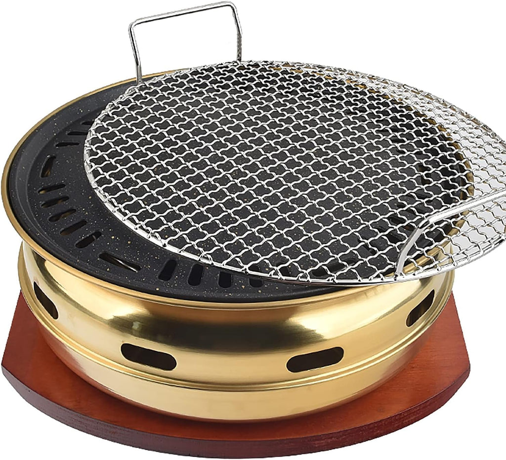 BBQ Barbeque Barbecue Grill, BBQ, Multifunctional Charcoal Barbecue Grill, Household Korean BBQ Grill, Commercial Titanium Grill (Color : A)