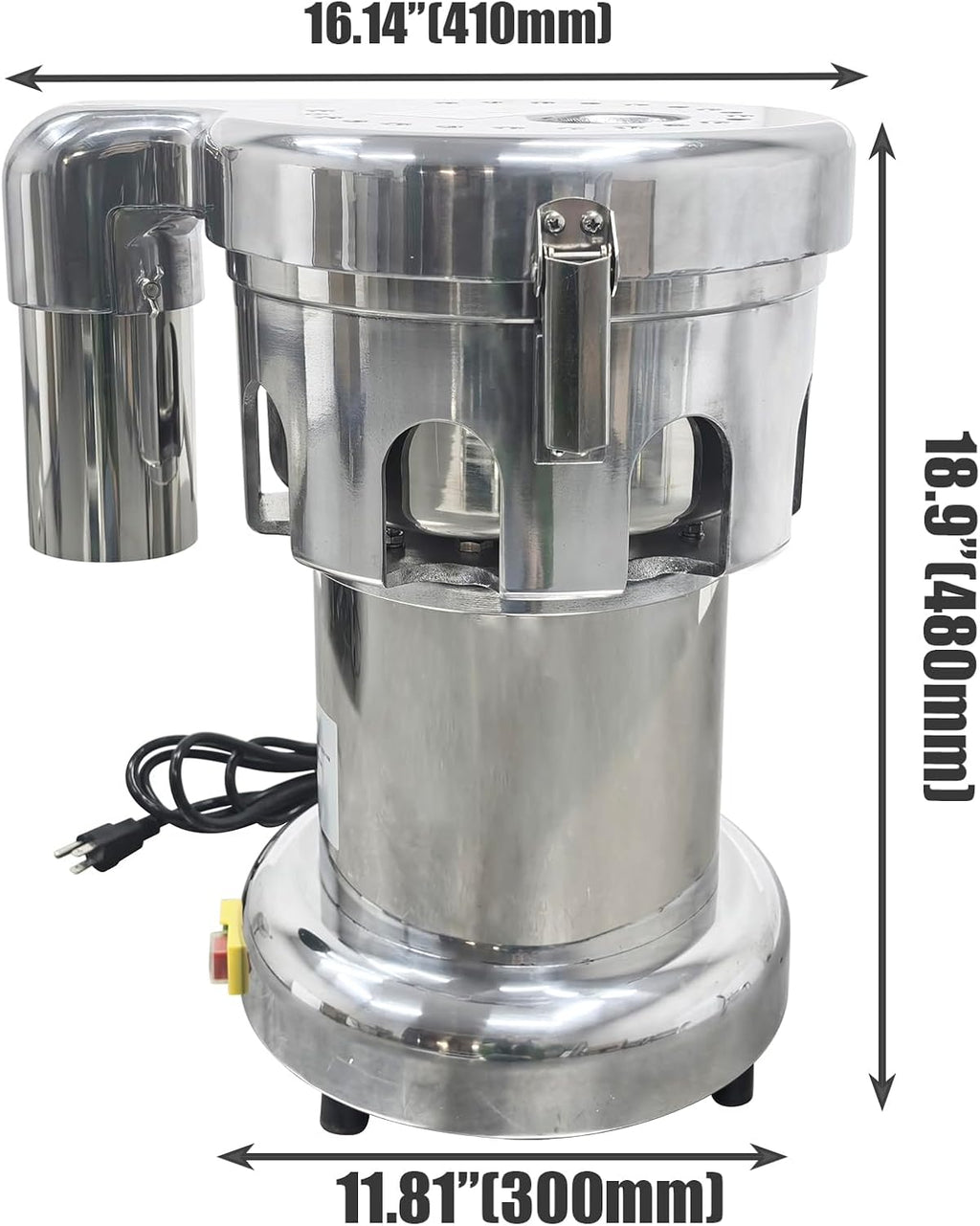 INTSUPERMAI 750W Commercial Juicer Machine Heavy Duty, 110V Centrifugal Juicers, Output Juice 22-30 lb/min, #304 Stainless Steel Electric Fruit Juicer for Gym Clubs, Canteens