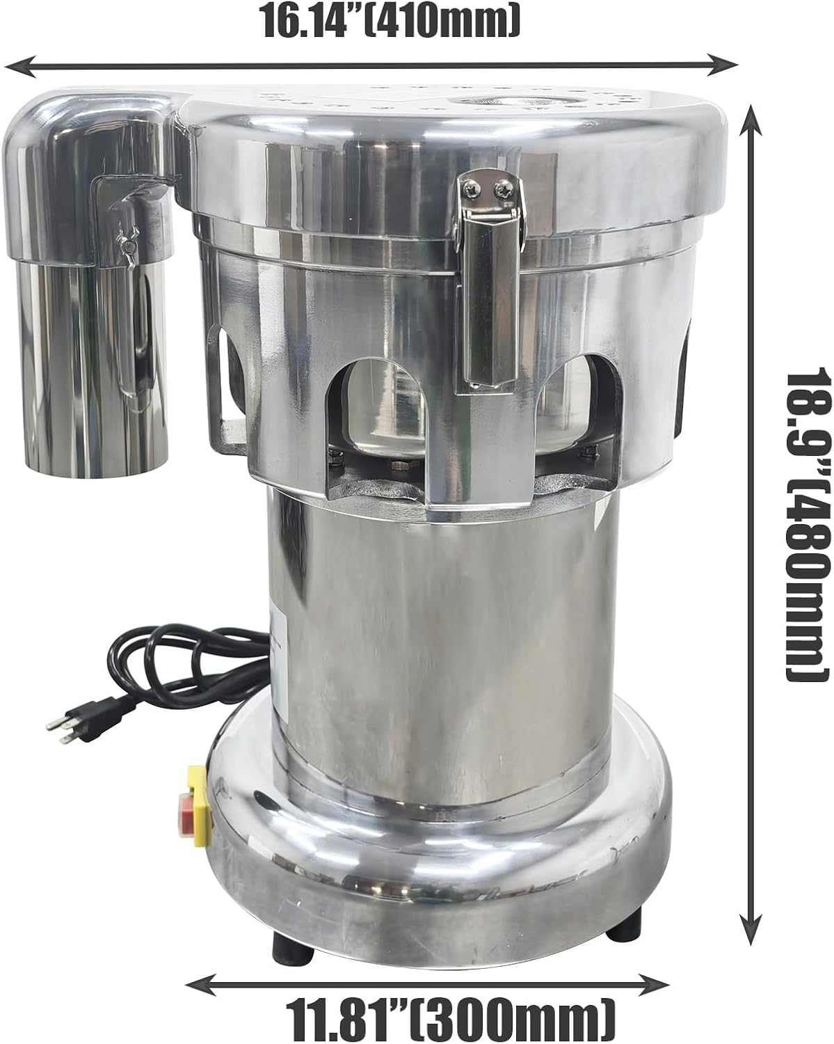 INTSUPERMAI 750W Commercial Juicer Machine Heavy Duty, 110V Centrifugal Juicers, Output Juice 22-30 lb/min, #304 Stainless Steel Electric Fruit Juicer for Gym Clubs, Canteens