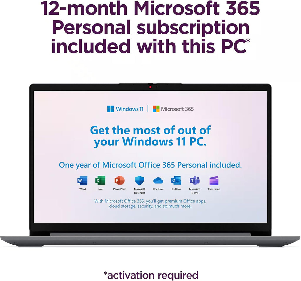 Lenovo IdeaPad Laptop Business Student 2025, 14 Inch Display, Intel Dual Core Processor, 12GB RAM + 884GB Storage (256GB SSD +128GB eMMC +500GB Ext), 11HRs, HubxcelAccessory, Office 365 1 Yr, Win 11