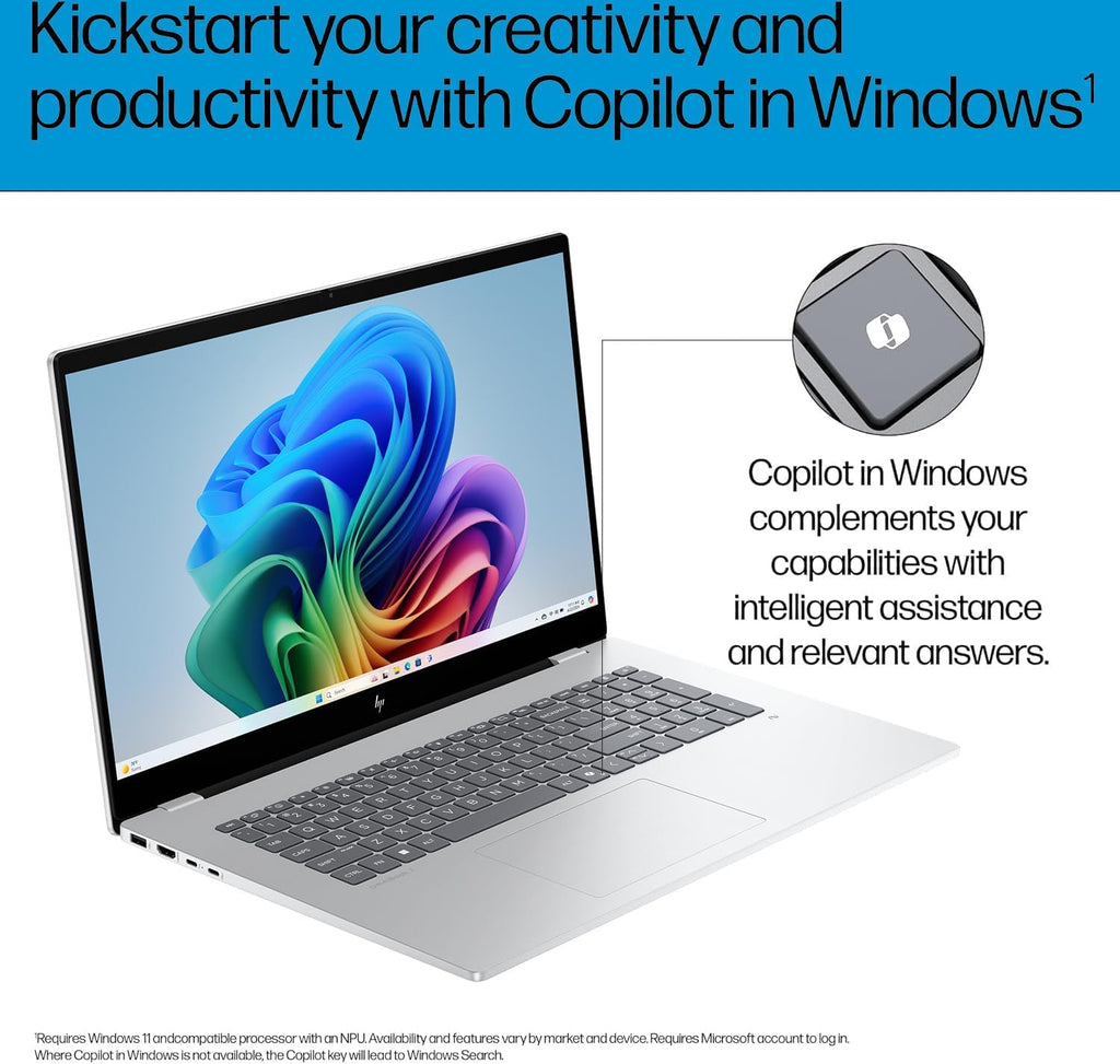 HP OmniBook 7 (Next Gen Envy 17) AI Laptop (17.3' FHD Touchscreen, Intel Core Ultra 7 258V, 32GB DDR5, 1TB SSD, ARC 140V GPU (16GB)), Copilot+ PC for Business, Designer, 5MP IR Webcam, Win 11 Home