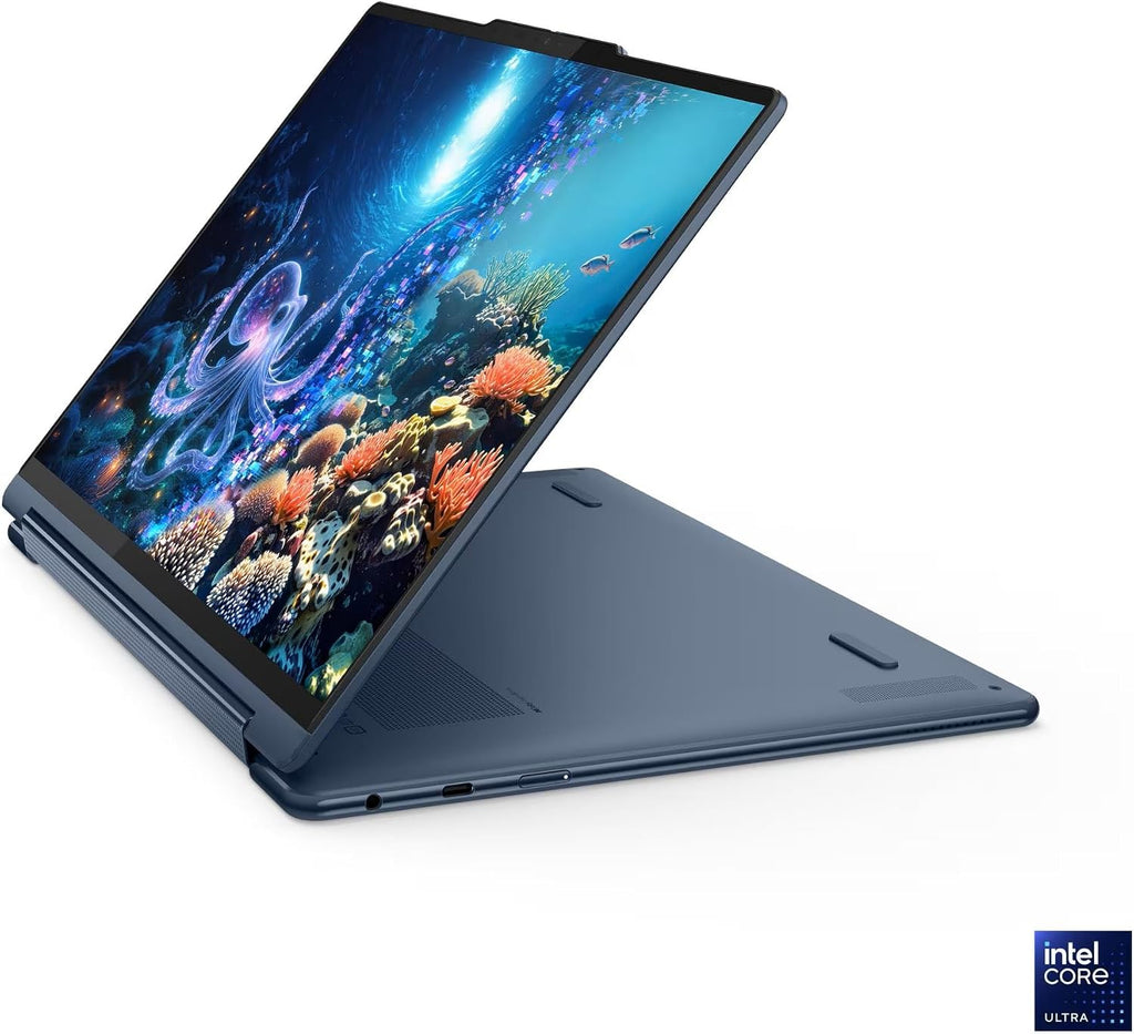 Lenovo Yoga 9i 2-in-1 Aura Edition Laptop with Intel Core Ultra 7 258V Processor,14' 2.8K 1,100 nits(HDR) OLED, Touchscreen Display, 32GB LPDDR5X-8533MT/s Memory, 1TB SSD, Wi-Fi 7, Pen, and Win 11 Pro