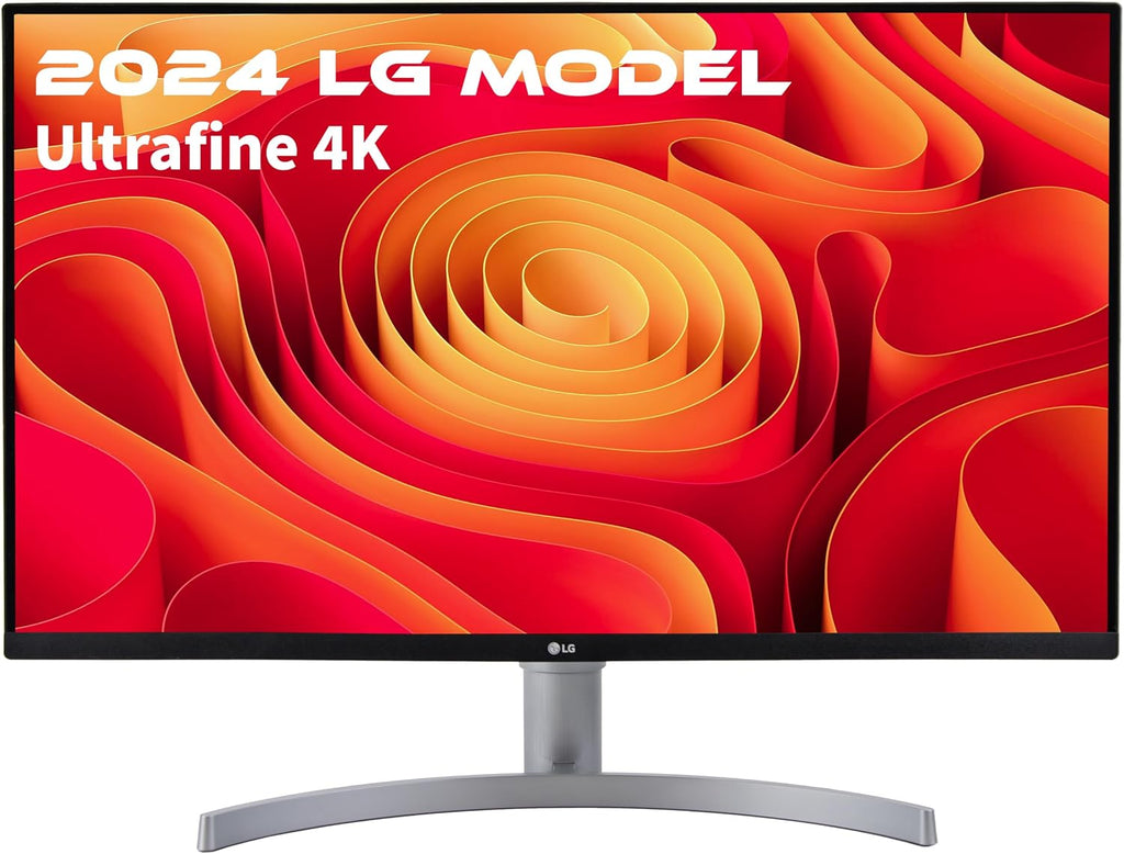 LG 32' Class Ultrafine 4K UHD IPS Monitor with Built-in Speakers & Tilt/Height Adjustable Stand, HDR10, 60Hz, 5ms, White 2024 Model (Renewed)
