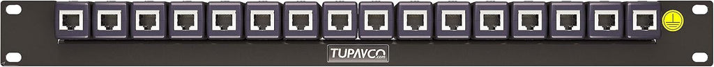 19' Rack Mount (16 Port) Ethernet Surge Protector PoE+ Gigabit (Server Rackmount 1U)