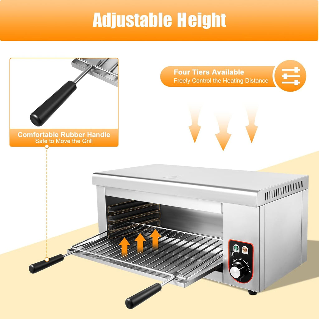 Electric Cheese Melter Cheesemelter Grill Air Fryer Toaster Oven Countertop Convection Oven Electric Indoor Grill 120-570°F Commercial Cheese Melter Raclette Grill Cheesemelter Broiler