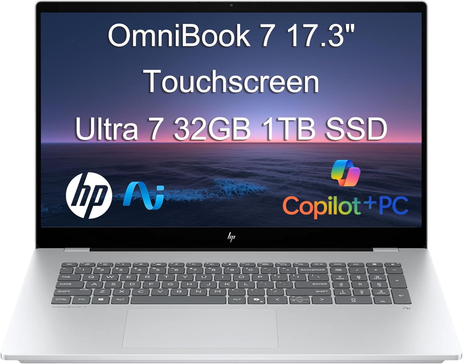 HP OmniBook 7 (Next Gen Envy 17) AI Laptop (17.3' FHD Touchscreen, Intel Core Ultra 7 258V, 32GB DDR5, 1TB SSD, ARC 140V GPU (16GB)), Copilot+ PC for Business, Designer, 5MP IR Webcam, Win 11 Home