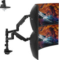 Dual Monitor Arm for 17-49 Inch Ultrawide Screens – Heavy Duty Monitor Arm Desk Mount – VESA Mount with Clamp and Grommet Base – Holds Up to 44 lbs. Each
