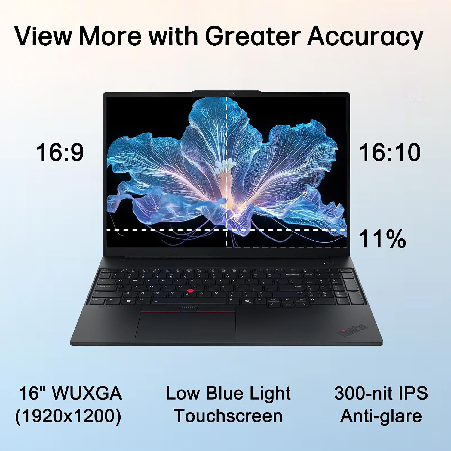 Lenovo ThinkPad E16 Gen 3 Business AI PC Laptop (16' FHD+ Touchscreen, AMD Ryzen 7 250 (> Intel i7-1355U), 32GB DDR5 RAM, 1TB SSD), 1080P IR Webcam, Fingerprint, Thunderbolt 4, Ethernet, Win 11 Pro