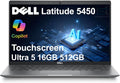 Dell Latitude 5450 5000 Business AI PC Laptop (14' FHD Touchscreen, Intel 12-Core Ultra 5 135U (> i7-1355U), 16GB DDR5 RAM, 512GB SSD), Backlit, 1080p IR Webcam, 2x Thunderbolt 4, HDMI, Win 11 Pro