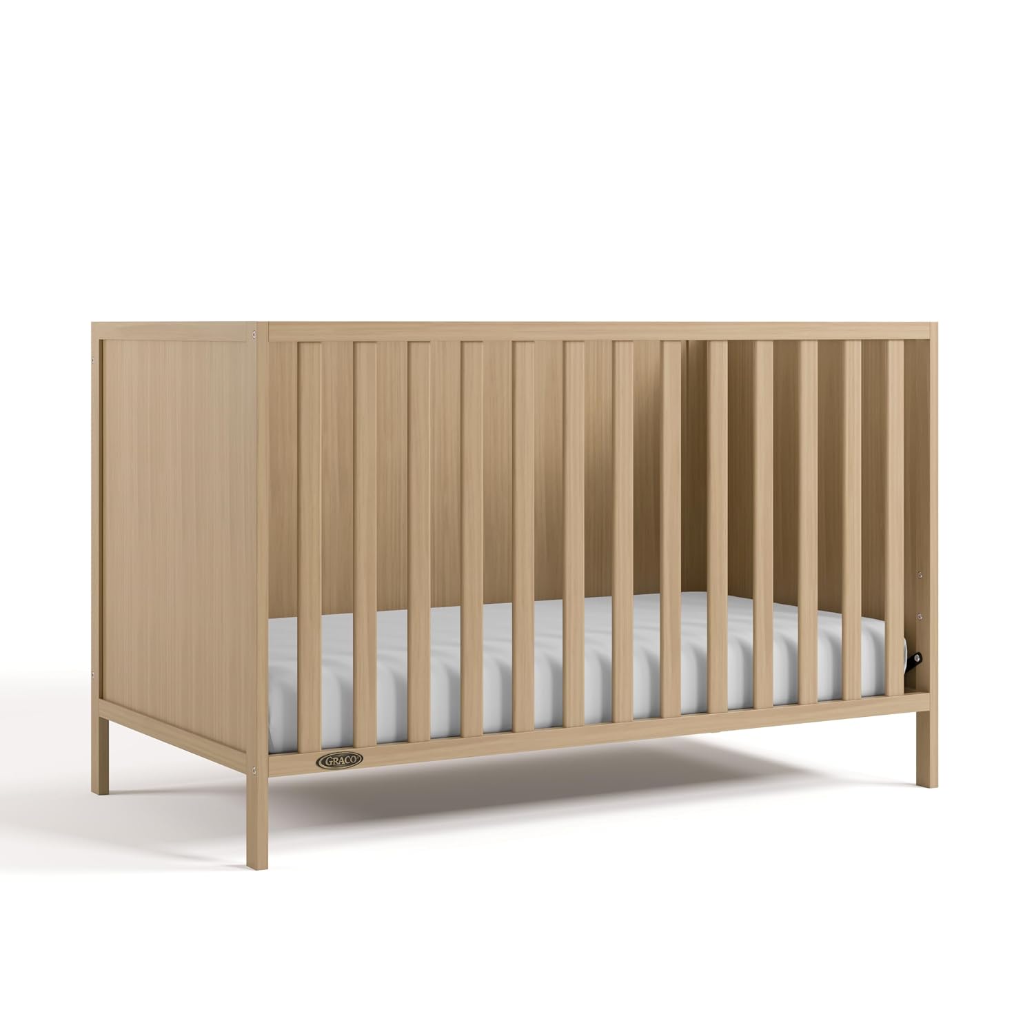 Graco Theo 3-in-1 Convertible Baby Crib - GREENGUARD Gold Certified, Converts to Toddler Bed & Daybed, Fits Standard Full-Size Baby Crib Mattress, 4 Adjustable Mattress Heights (Driftwood)