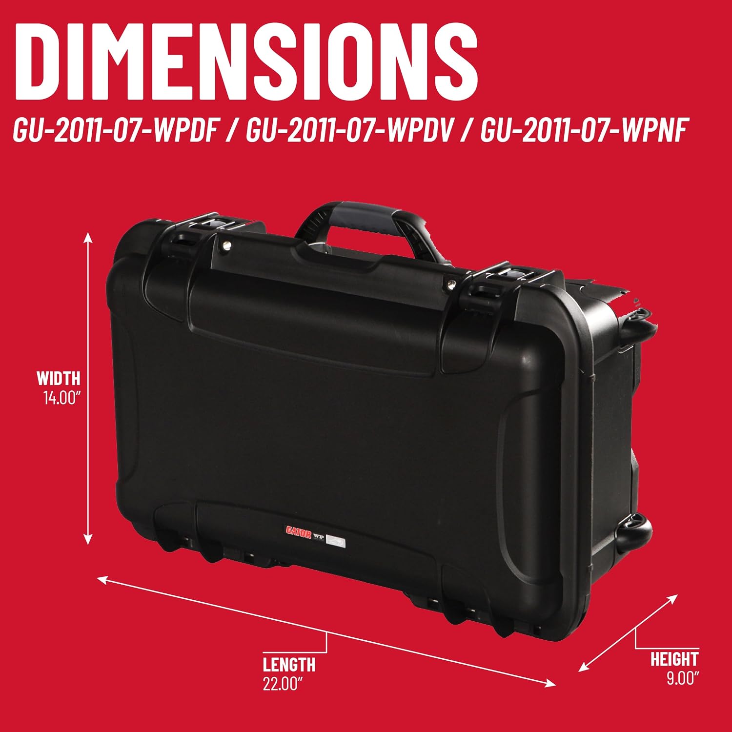Gator Cases Titan Series Waterproof Utility/Equipment Case with Divider Insert, 20.5' x 11.3' x 7.5' (GU-2011-07-WPDV)