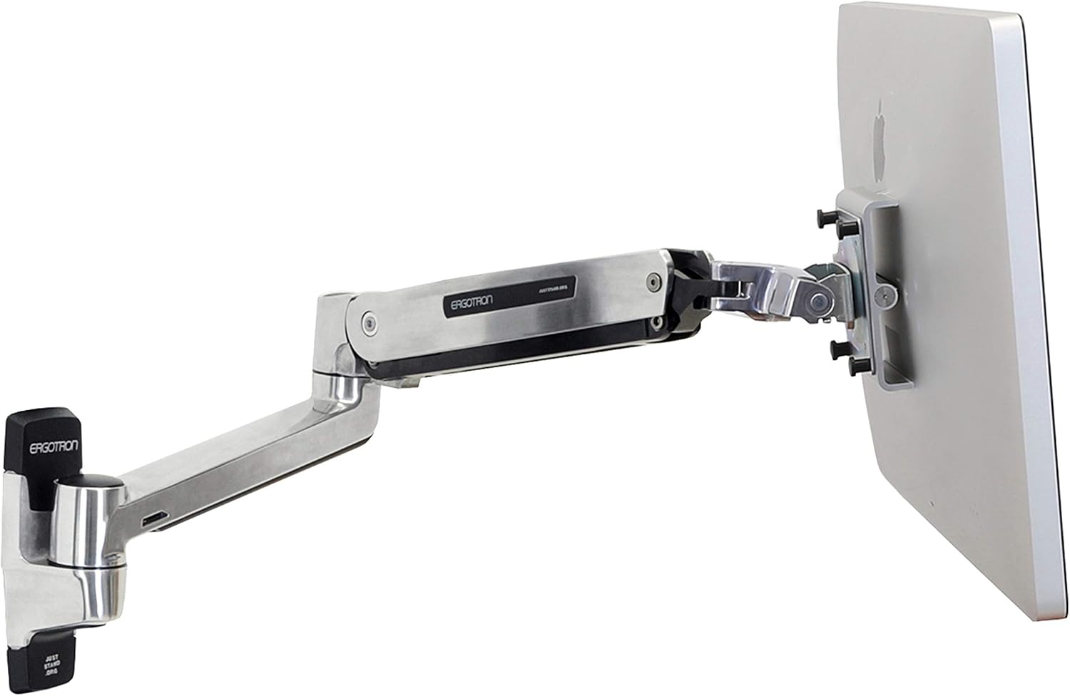 Ergotron – LX HD Sit-Stand Single Monitor Arm, VESA Wall Mount – for Monitors Up to 49 Inches, 14 to 30 lbs – Polished Aluminum