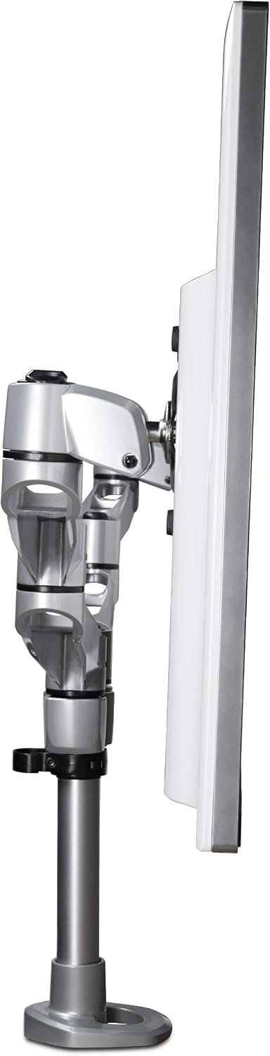 StarTech.com Desk Mount Dual Display Arm, Premium Articulating VESA Mount for Screens up to 27' (17.6lb/8kg), Height Adjustment, Rotate, Tilt, Swivel, Clamp or Grommet Base, TAA