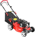 140CC 5HP Self Propelled Gas Lawn Mower, 20 Inch 4-Stroke High Wheel FWD Gas Walk Behind Self Propelled Lawn Mower Single Cylinder Motor OHV Gasoline Engine with 60L/15.85gallon Capacity Bag