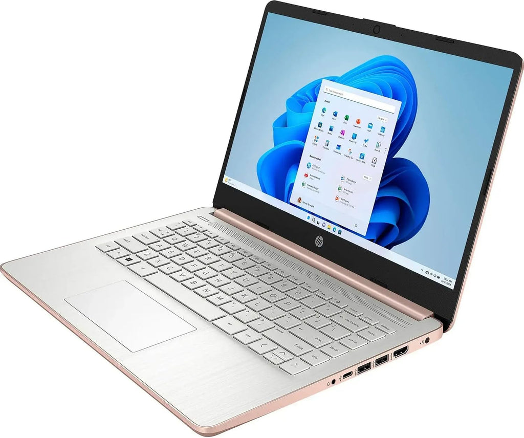 HP 14 Lightweight Business & Student Laptop | 14' HD Anti-Glare | Intel 4-core Celeron N4120 | 8GB DDR4 192GB Storage (128GB eMMC + 64GB SD Card) | Type-C Long-Lasting Battery Win11 w/DLCA Accessory