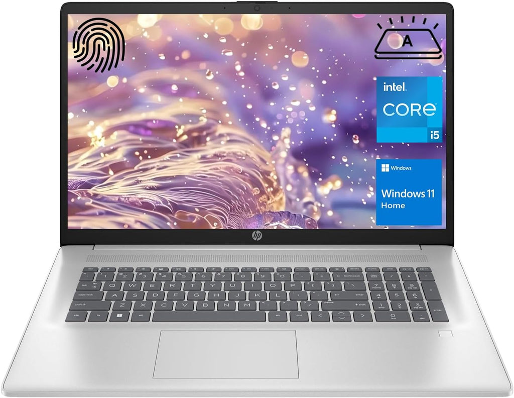 HP Essential Laptop, 17.3' FHD Display, Intel Core i5-1334U, 16GB RAM, 1TB PCIe M.2 SSD, Wi-Fi 6, Webcam, Backlit Keyboard, Windows 11 Home, Silver