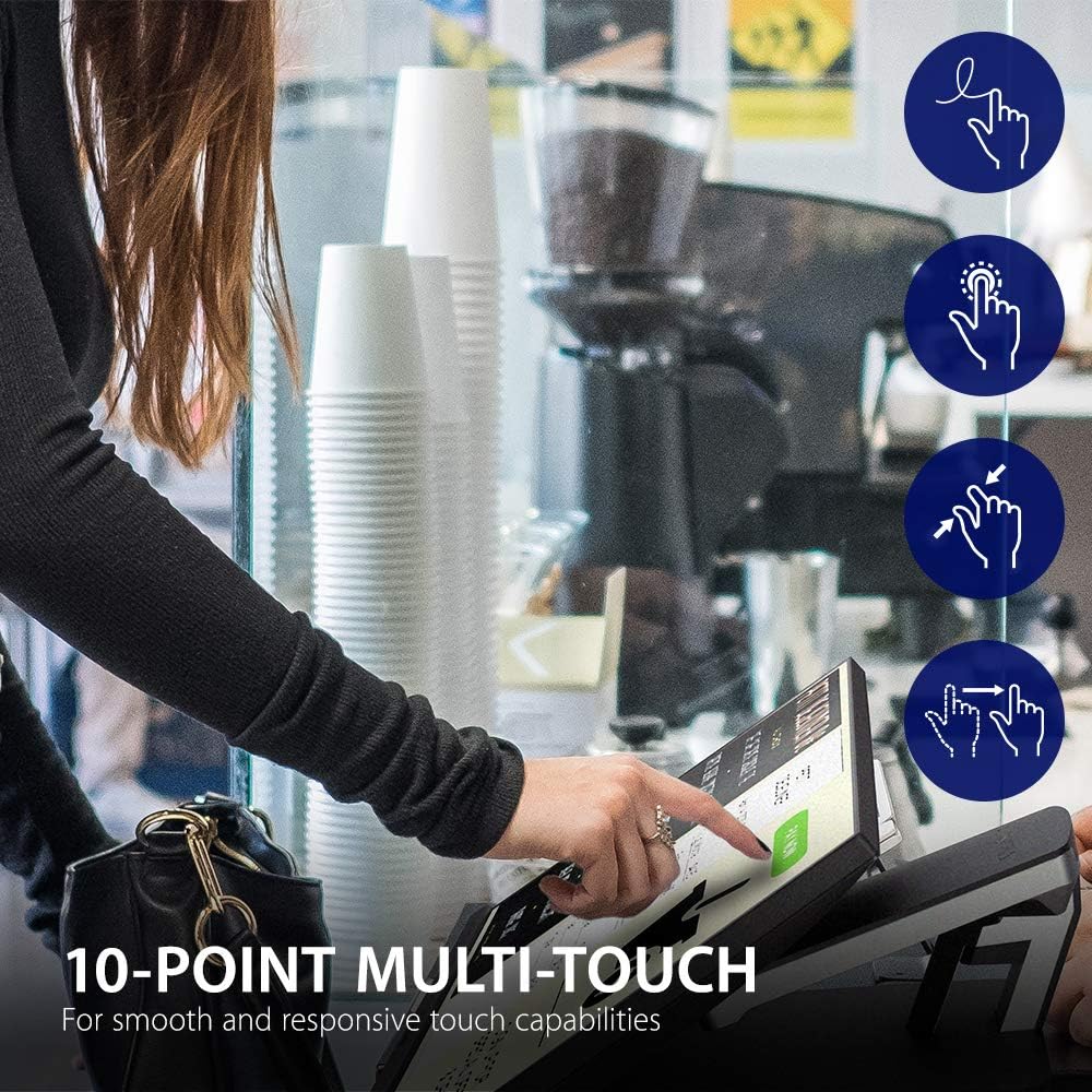 ViewSonic TD2455 24 Inch 1080p Touch Screen Monitor, 10-Point Multi-Touch IPS for Collaborative Offices, USB-C with Daisy Chain, Advanced Ergonomics, HDMI, DisplayPort Out