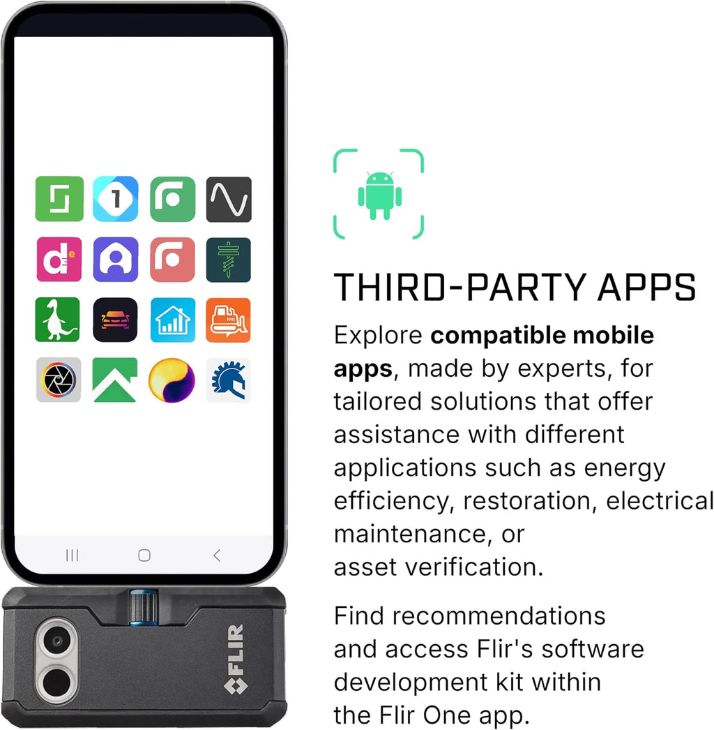 Flir One Pro - Thermal Imaging Camera for Android Smartphones (USB-C), 480x360 Super Resolution (160x120 Native IR)