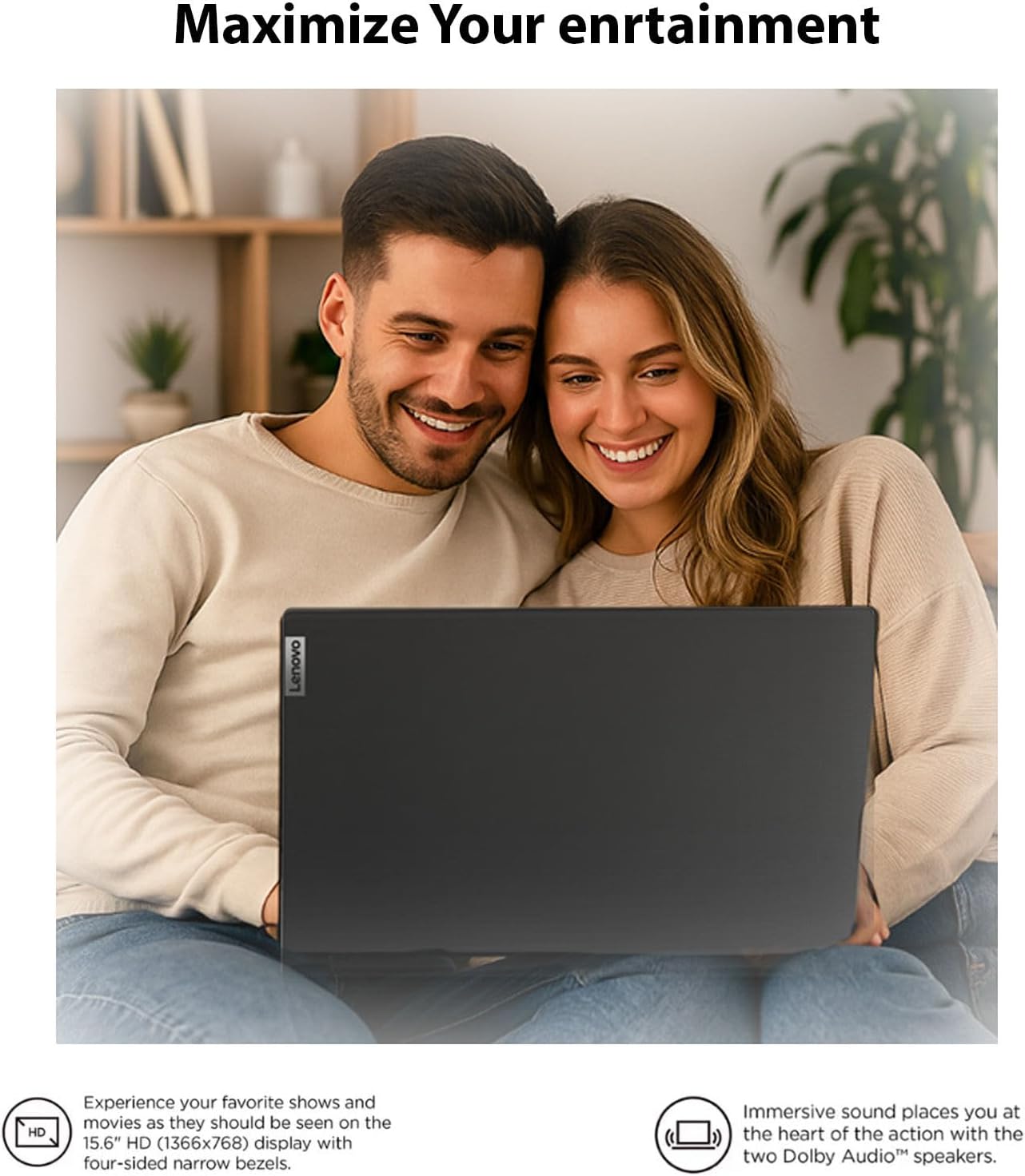 Lenovo Laptop | Intel Core |15.6 Anti-Glare Screen | 1 Year Office 365 | 20GB RAM | 512GB SSD + 128GB eMMC | 1TB Cloud Storage | 11HR Battery | Windows11|Wi-Fi 6| WOWPC Recovery USB