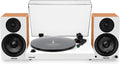 Fluance RT81+ Elite HiFi Vinyl Turntable (White) and Ai41 Powered Bookshelf Speakers (Lucky Bamboo) Bundle: High Fidelity Sound, Integrated Amplifier, Audio Technica Cartridge