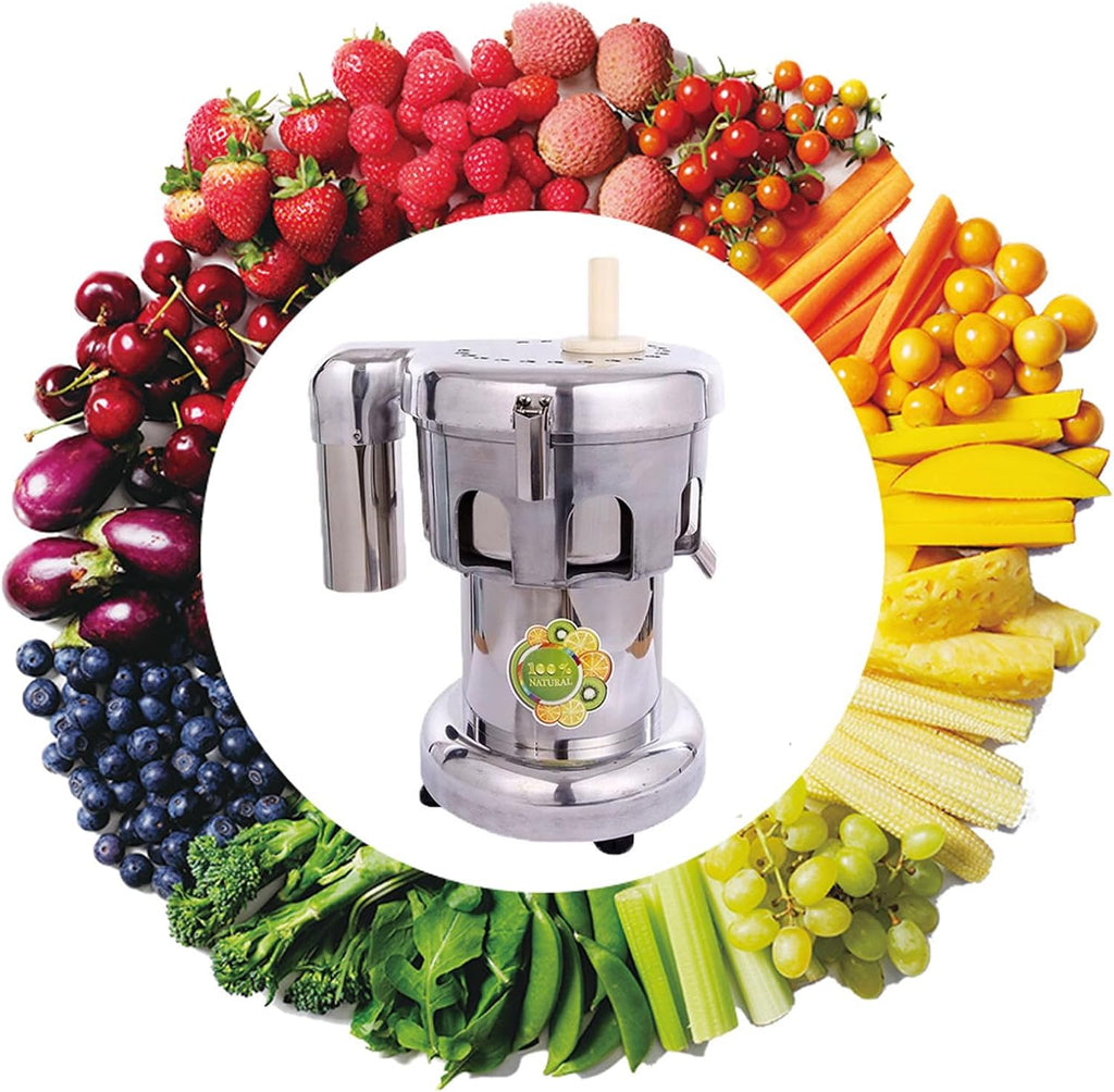 TECHTONGDA Commercial Juice Extractor Stainless Steel Juicer Extractor Fruit and Vegetable Juice Maker Squeezer 110V Heavy Duty Centrifugal Juicer Machine Extract 11-22lb per Minute Juice Amount