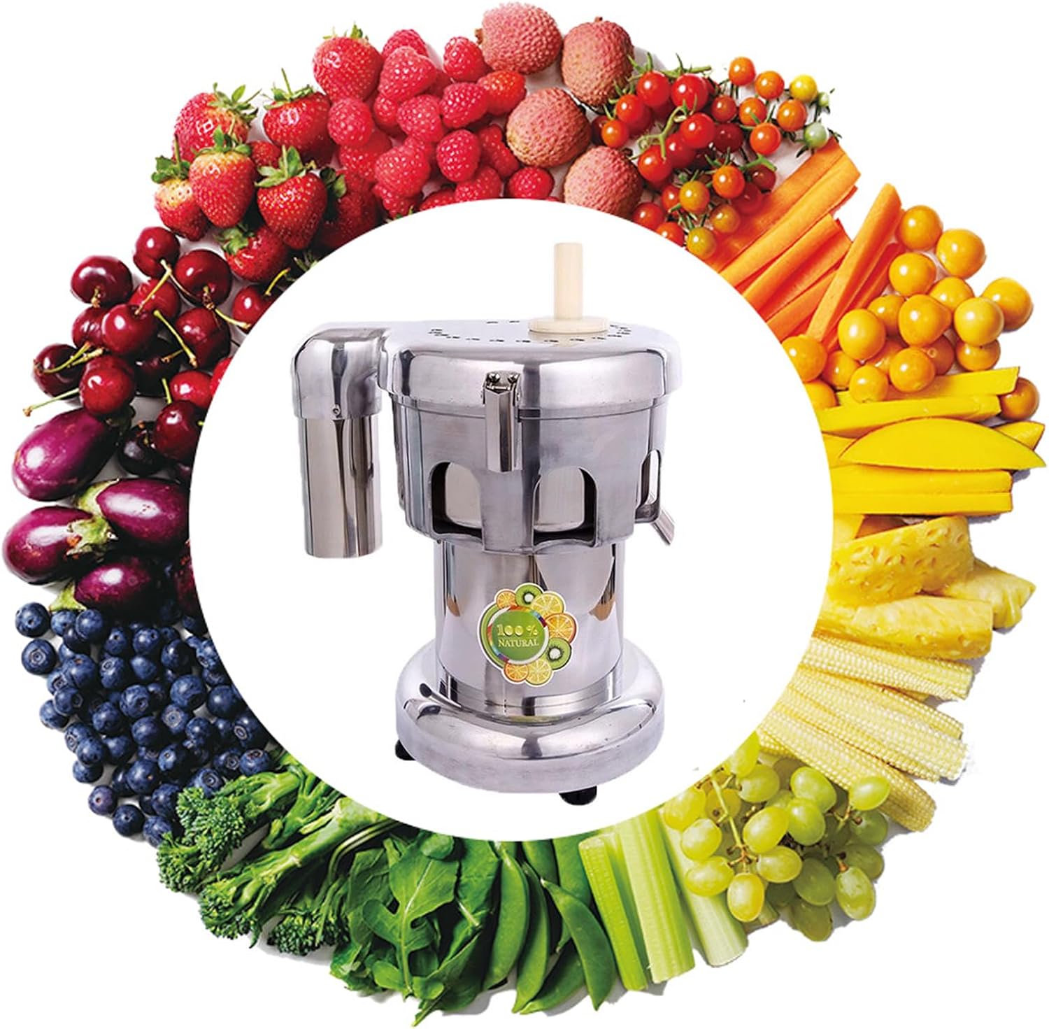 TECHTONGDA Commercial Juice Extractor Stainless Steel Juicer Extractor Fruit and Vegetable Juice Maker Squeezer 110V Heavy Duty Centrifugal Juicer Machine Extract 11-22lb per Minute Juice Amount