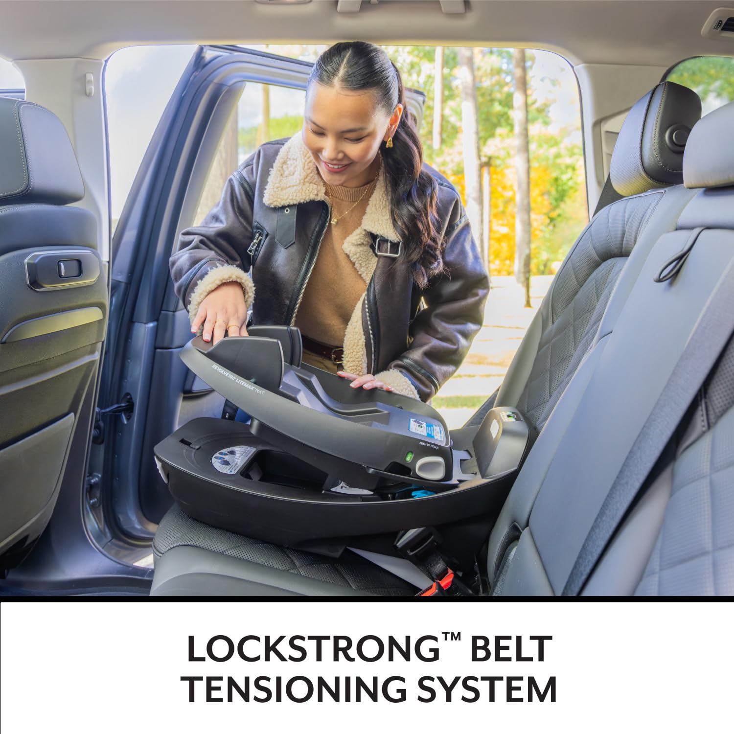 Evenflo Revolve180 LiteMax NXT Rotating Rear-Facing Lightweight Preemie and Infant Car Seat 3-30lbs. with SensorySoothe. Easy Install with Base (Agate Purple)