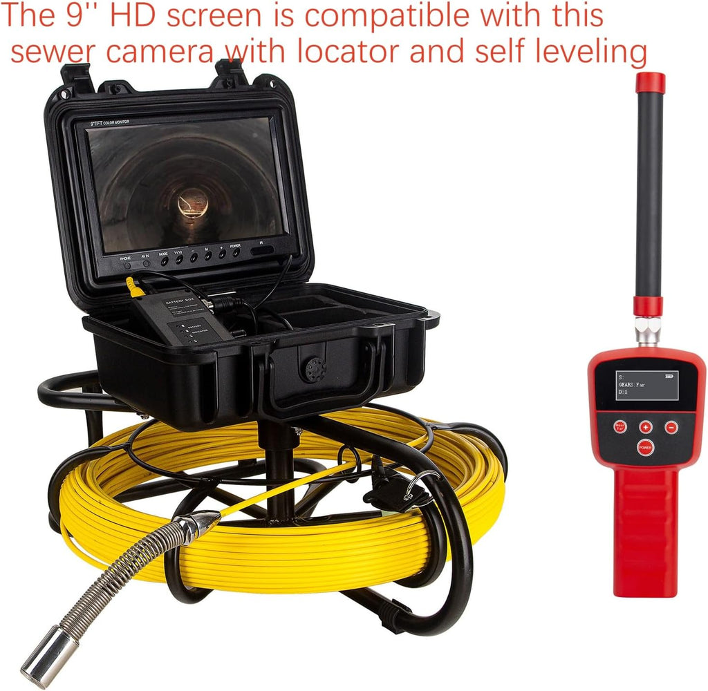 Sewer Camera Replacement Ultra High Definition 9inch Display Screen w/16GB DVR Video Rcording,JQKJCAM Drain Pipe Borescope Accessory,Monitor of Pipe Inspection Camera SP09A SP09F 9600F WP90F