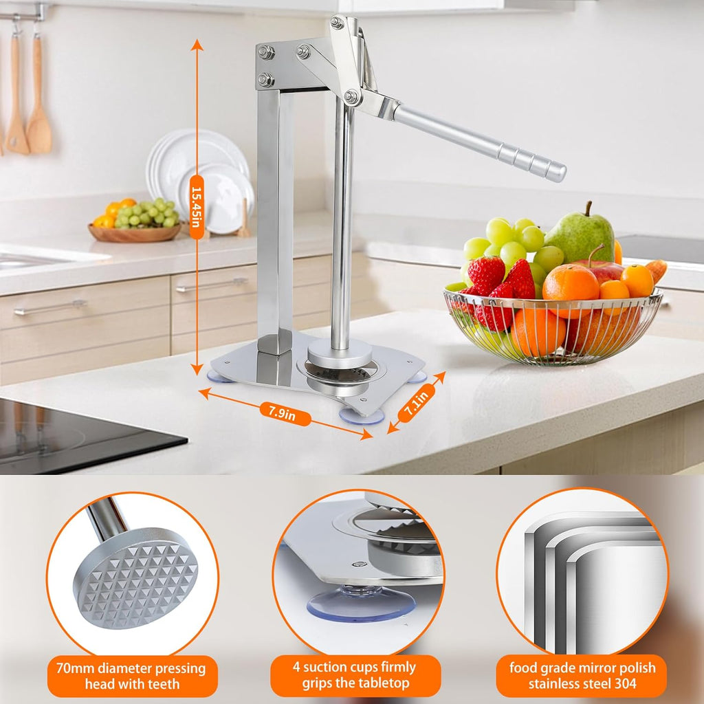Manual desktop heavy duty lemon smasher orange juicer lemon squeezer citrus juicer fruit crusher lime extractor nut grinder for fruit and nuts（WN014)