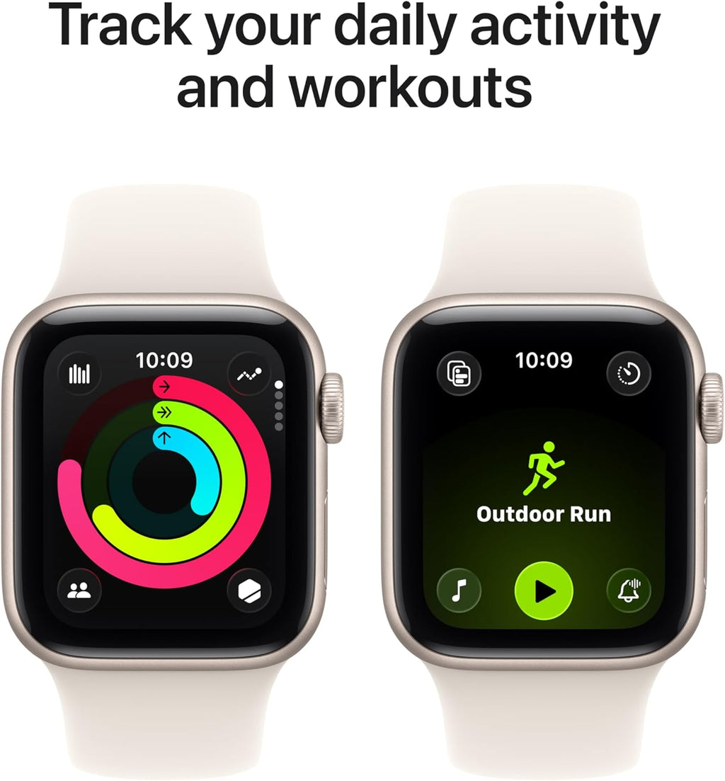 Apple Watch SE 3 [GPS + Cellular 40mm] Smartwatch with Starlight Aluminum Case with Starlight Sport Band - S/M. Fitness and Sleep Trackers, Heart Rate Monitor, Always-On Display, Water Resistant