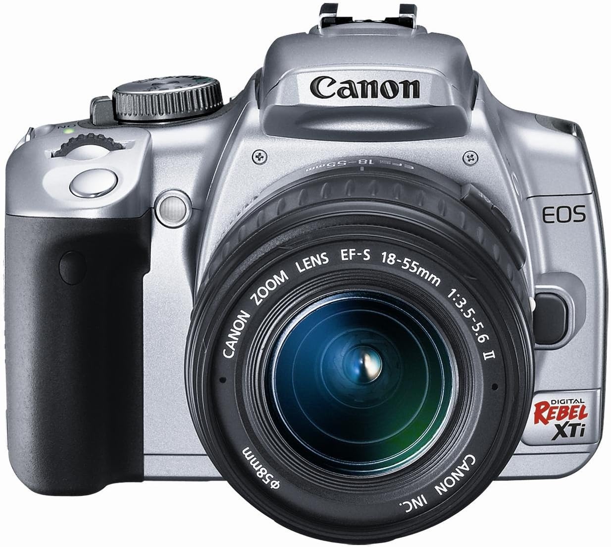 Canon Rebel XTi DSLR Camera with EF-S 18-55mm f/3.5-5.6 Lens (Silver) (OLD MODEL)
