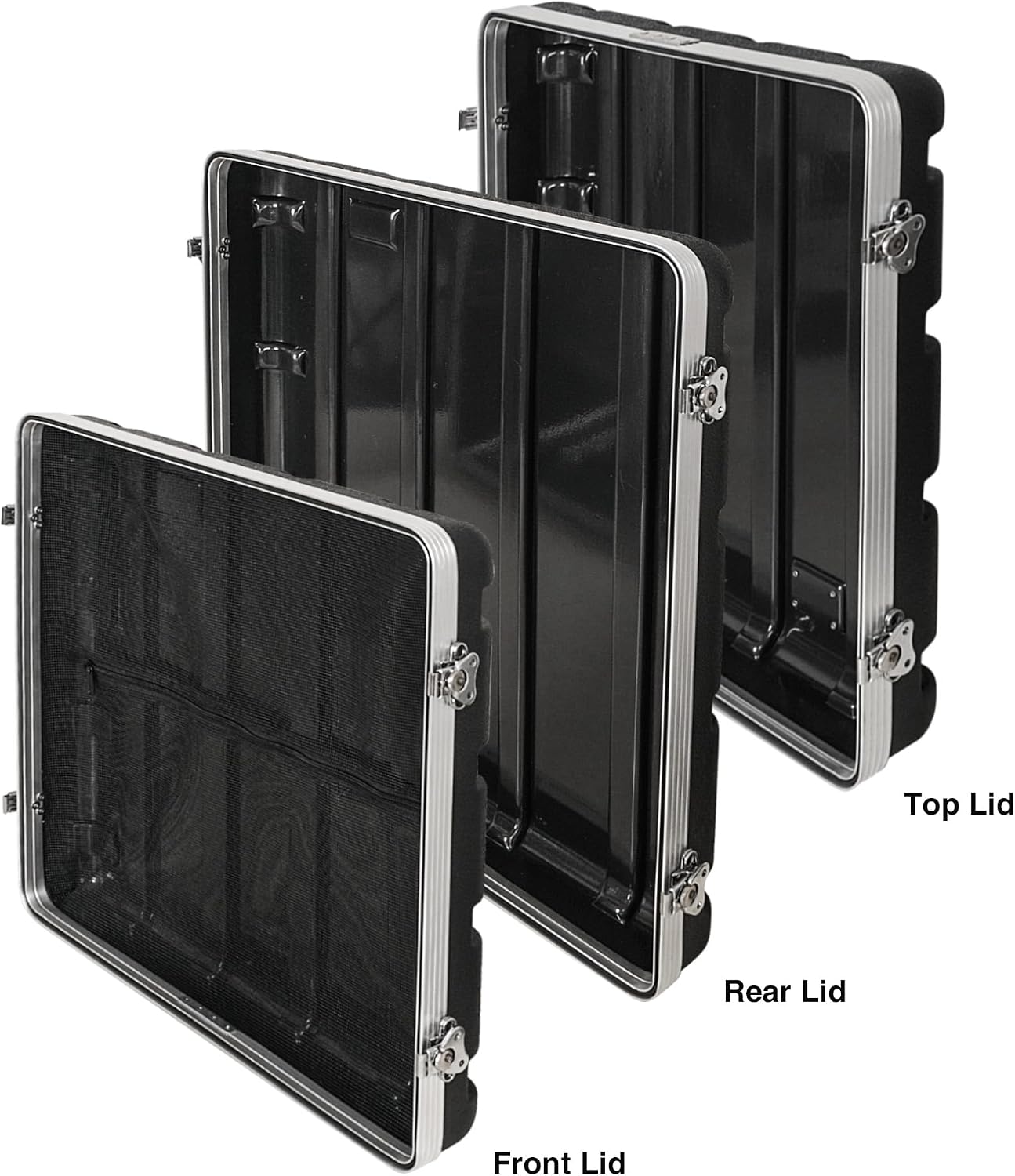 Sound Town Lightweight and Compact 10U ATA ABS Rack Case, with Slant Mixer Top, 24.5' Depth, 12U Top and 10U Side Spaces (STMR-A12X10U)
