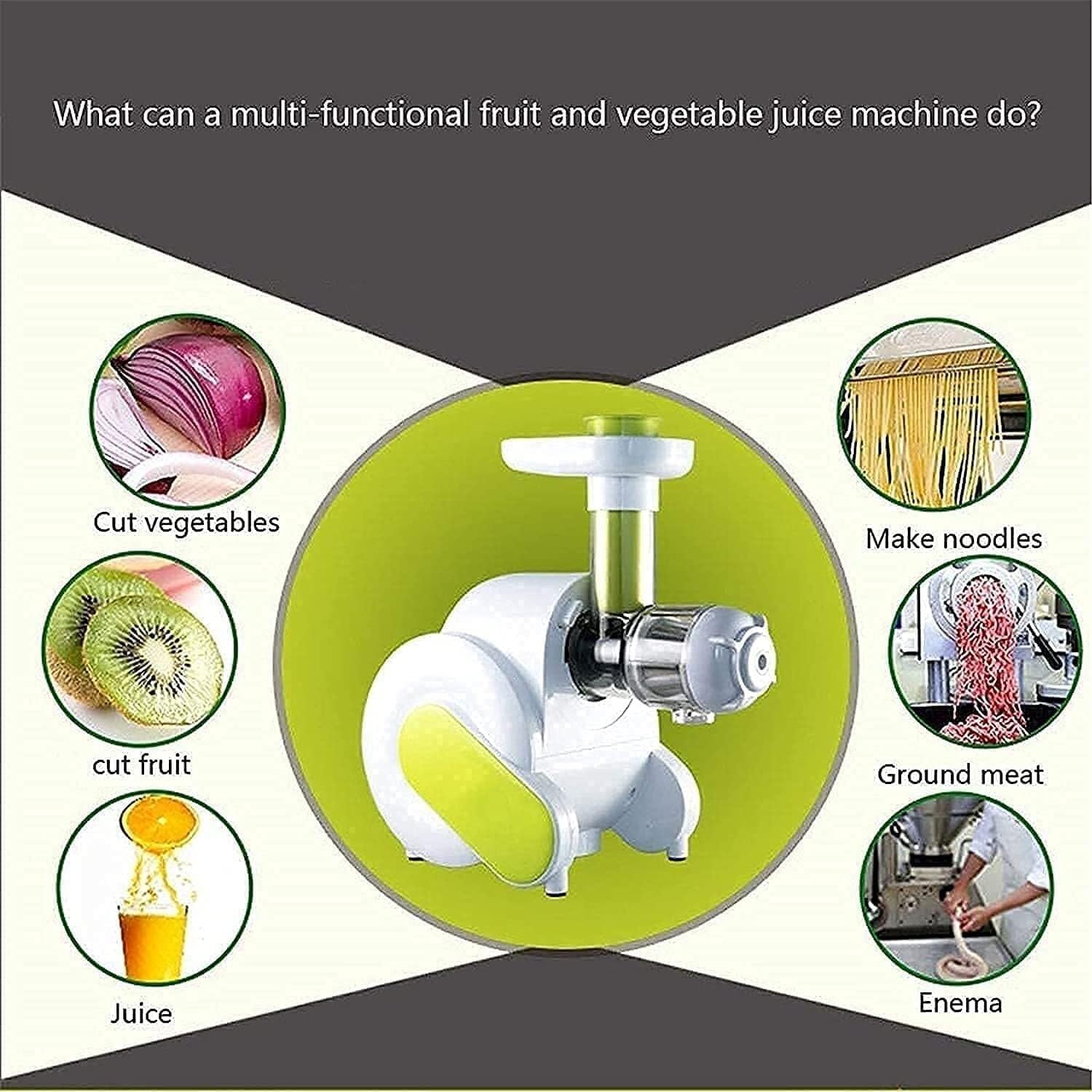 Slow Masticating Juicer, 95% Juice Yield, Cold Press, Quiet Motor, Easy to Clean, Nutrient-Rich, Food Grade, for Fruits, Vegetables, and Greens
