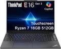 Lenovo ThinkPad E16 Gen 3 Business AI PC Laptop (16' FHD+ Touchscreen, AMD Ryzen 7 250 (> Intel i7-1355U), 16GB DDR5 RAM, 512GB SSD) Fingerprint, 1080P IR Webcam, Thunderbolt 4, Ethernet, Win 11 Pro