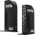 Plugable USB-C Triple Monitor Docking Station: 13-in-1 Laptop Dock with 100W Charging for Mac (DisplayLink Driver Required), Windows, Chrome, 3 HDMI, Gigabit Ethernet, SD, USB-C 20W, 4 USB - UD-ULTCDL