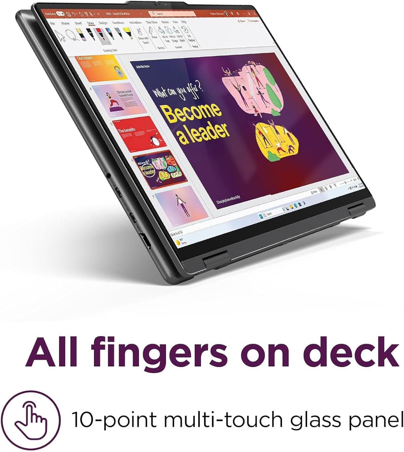 Lenovo Yoga 7i 2-in-1 Laptop, 16' FHD+ 2K Touchscreen Display, 12-core Intel Core Ultra 7 155U, 16GB LPDDR5X, 1TB SSD, Backlit KB, Fingerprint, Thunderbolt 4, Win 11 Home, Storm Grey, EAT 16GB USB Pen
