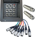 Pro Audio Recessed Stage in Floor Pocket Box Black with Prewired Connections